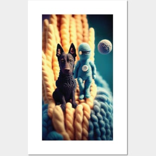 wool character portrait Lovely little puppy in space Posters and Art